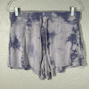 Joy Lab Lavender Purple Tie Dye Athleisure Drawstring Shorts Women's Siz…